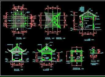 古建長廊建筑施工圖免費(fèi)下載 - 小品及配套設(shè)施 - 土木工程網(wǎng)